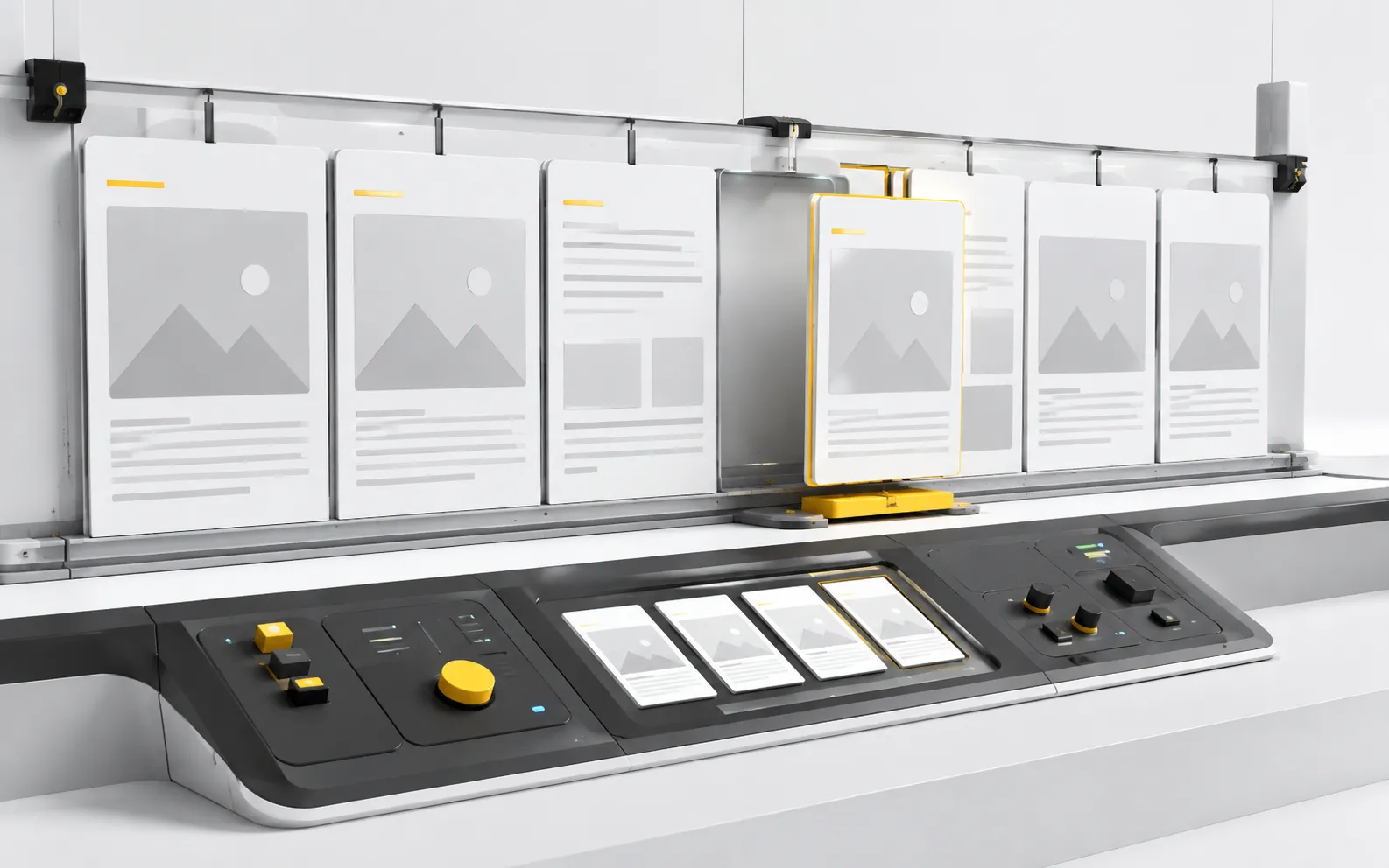 Illustration of preparing articles and publishing content to a website