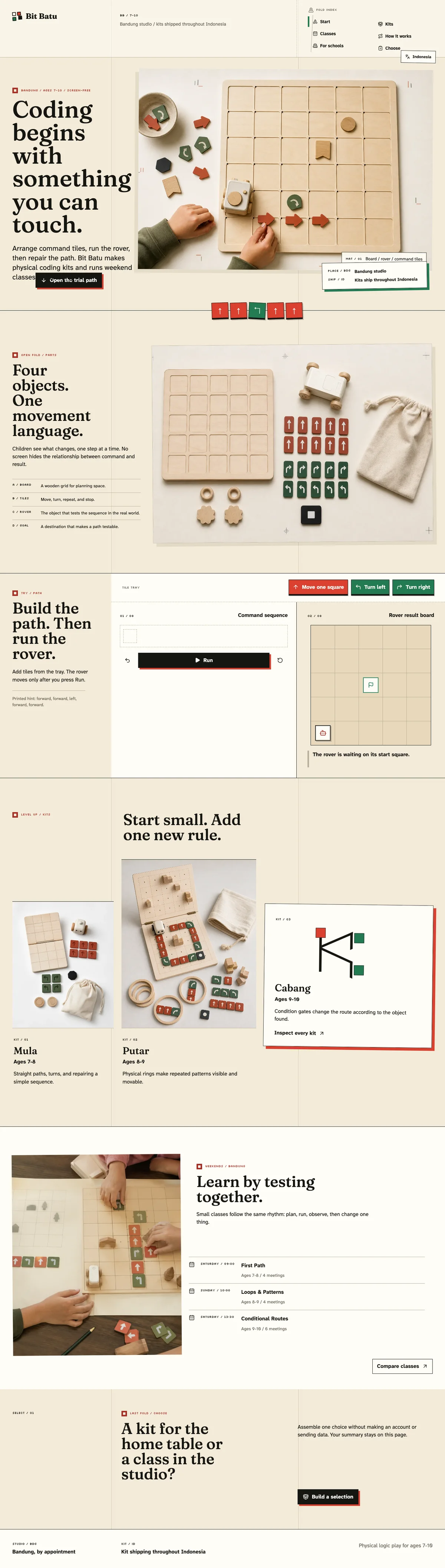 Bit Batu: Start page