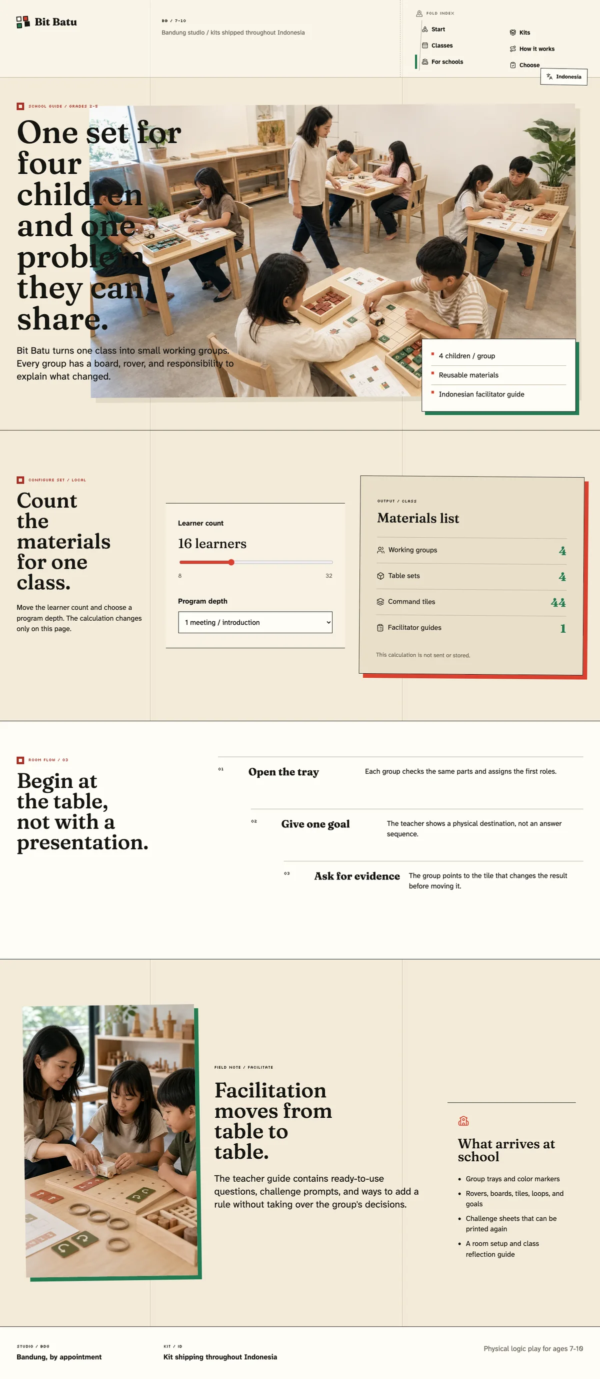 Bit Batu: For schools page