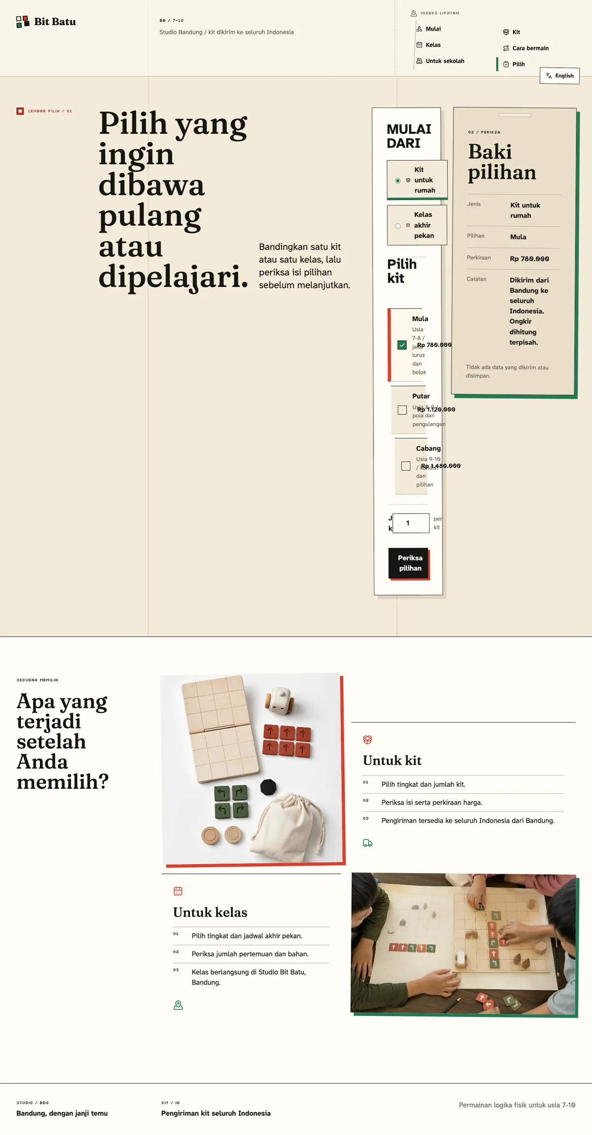 Bit Batu: halaman Pilih