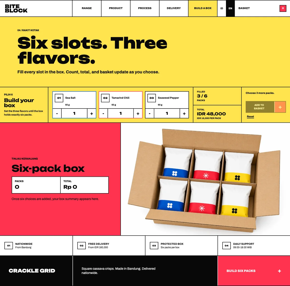 Crackle Grid: Build a Box page