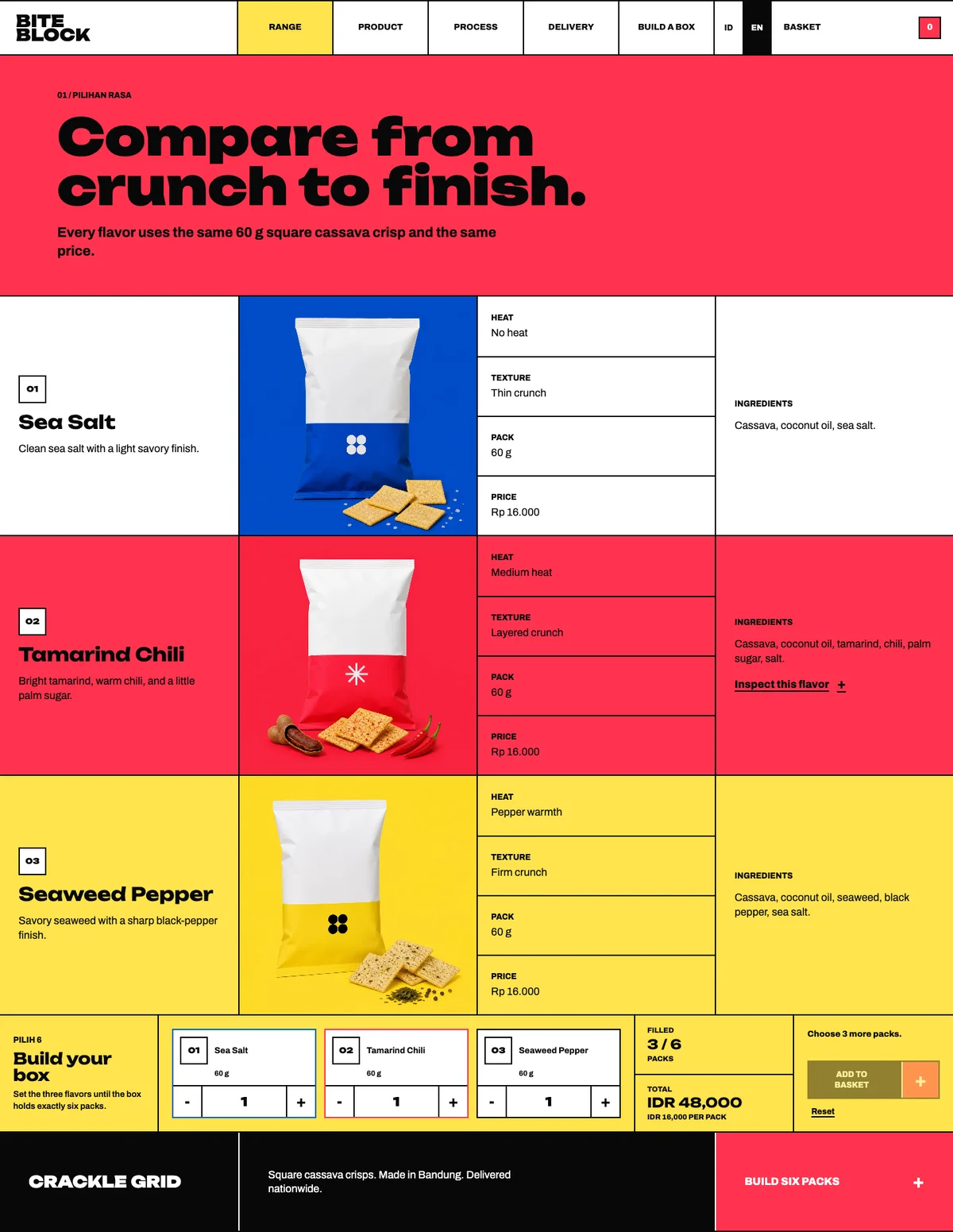 Crackle Grid: Range page