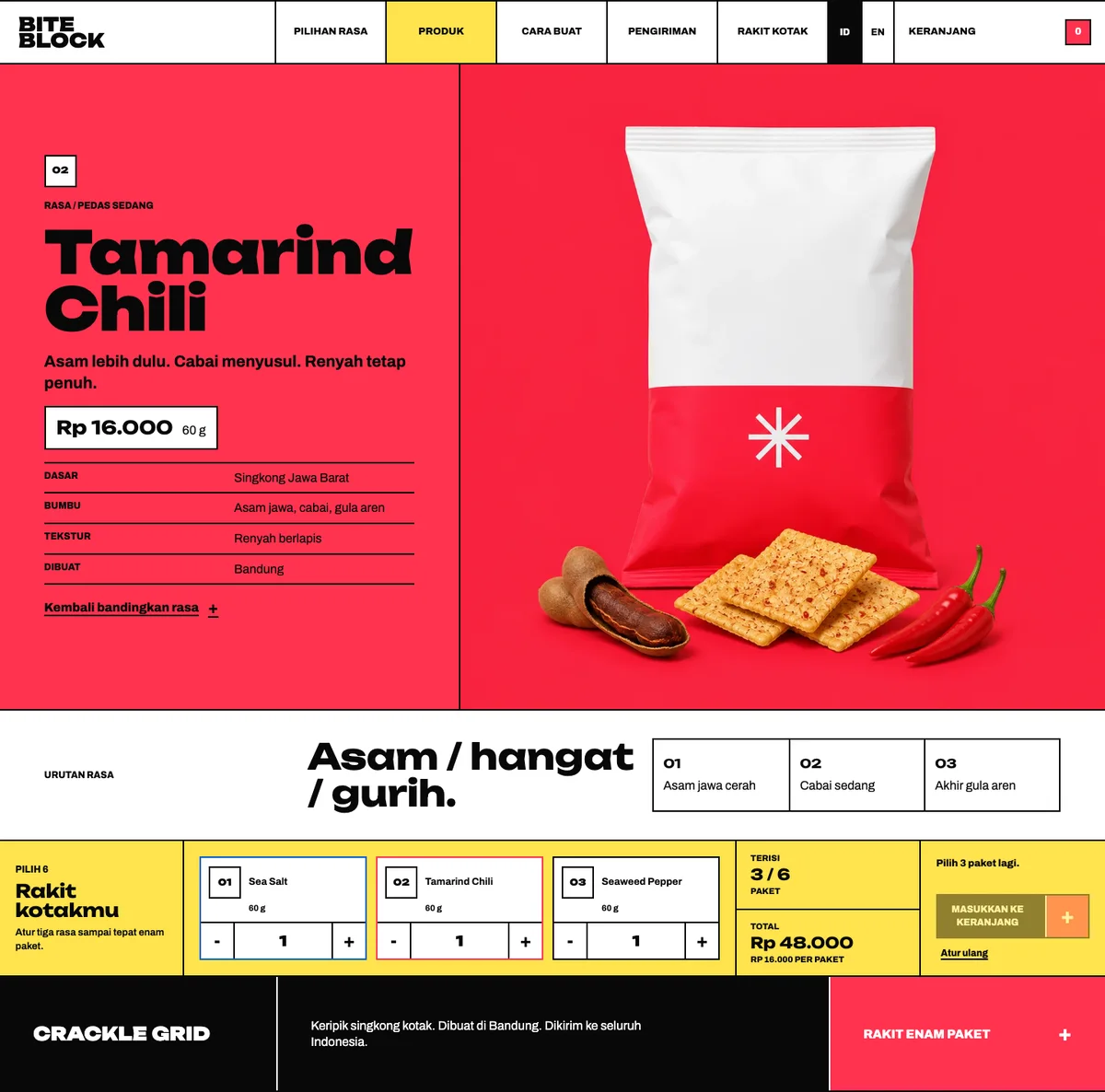 Crackle Grid: halaman Produk