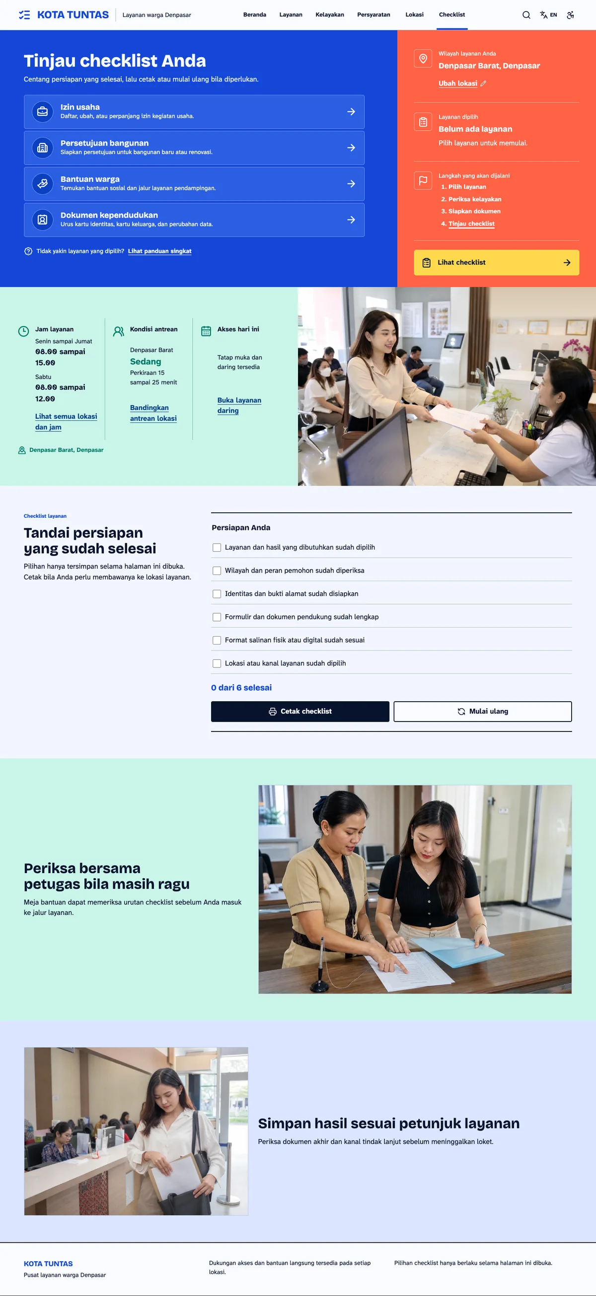 Kota Tuntas: halaman Checklist