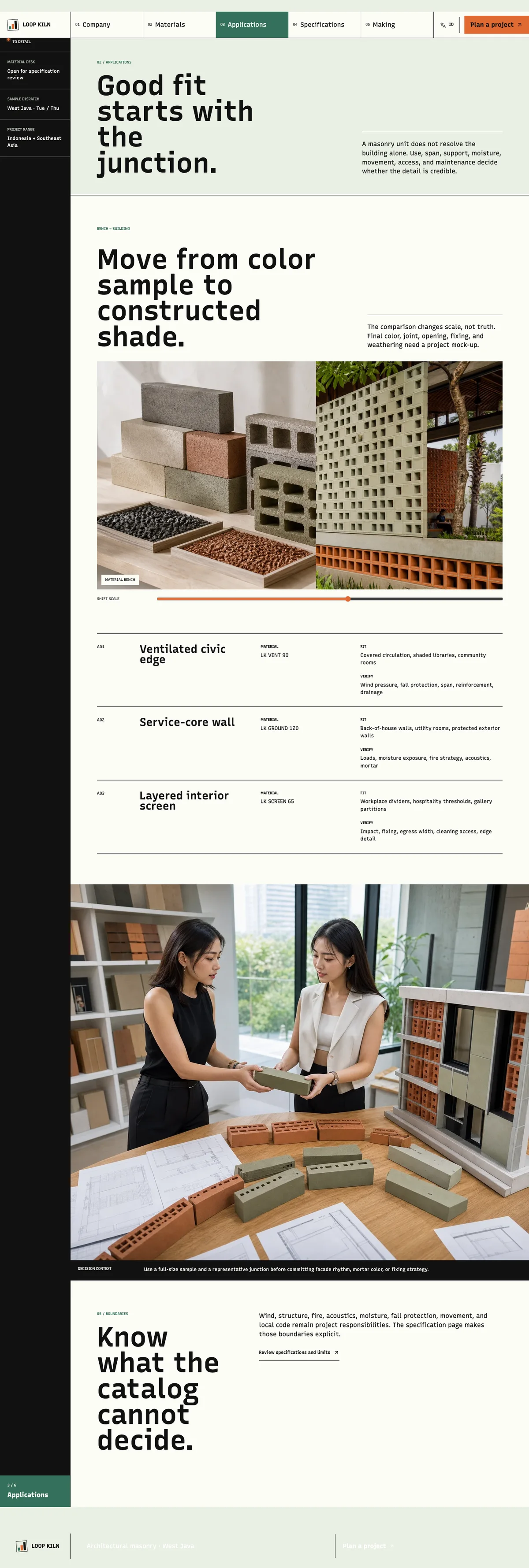 Loop Kiln: Applications page