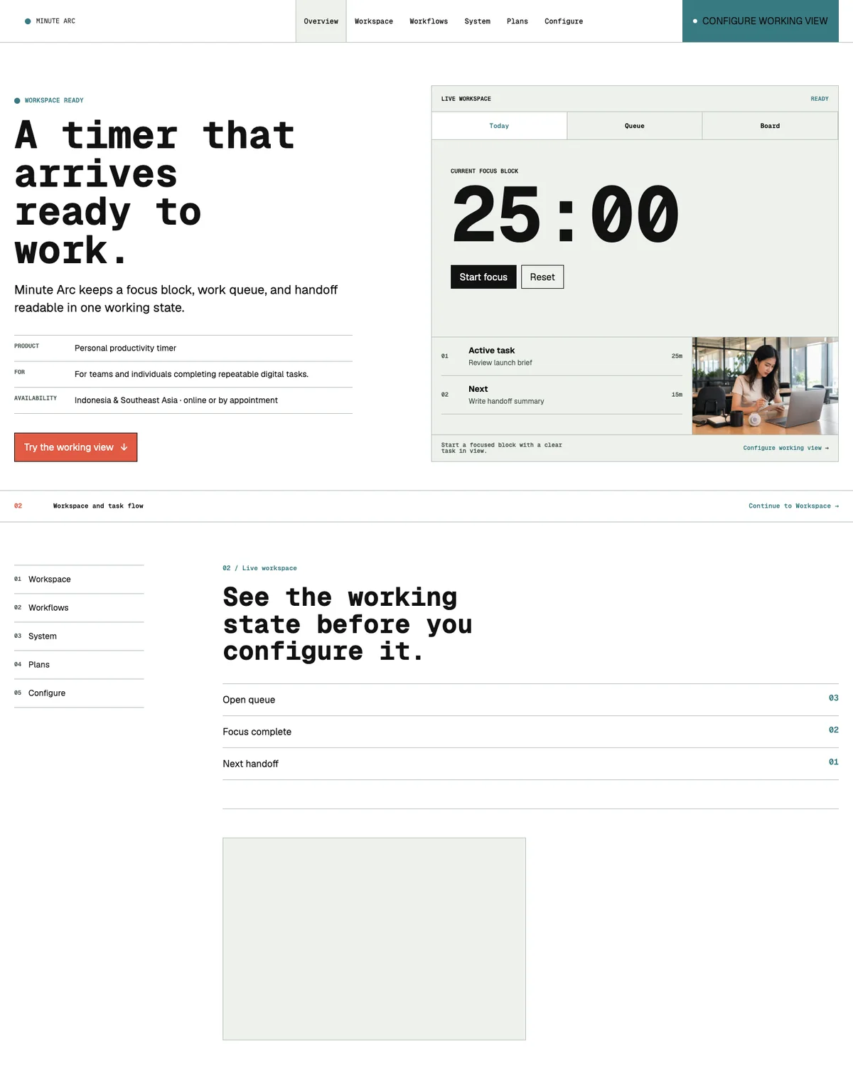 Minute Arc: Overview page
