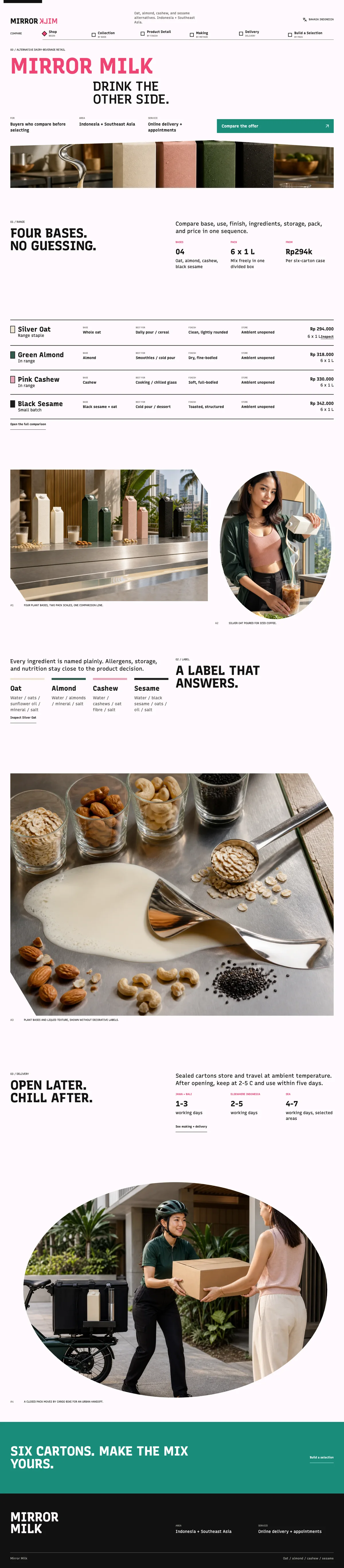 Mirror Milk: Shop page