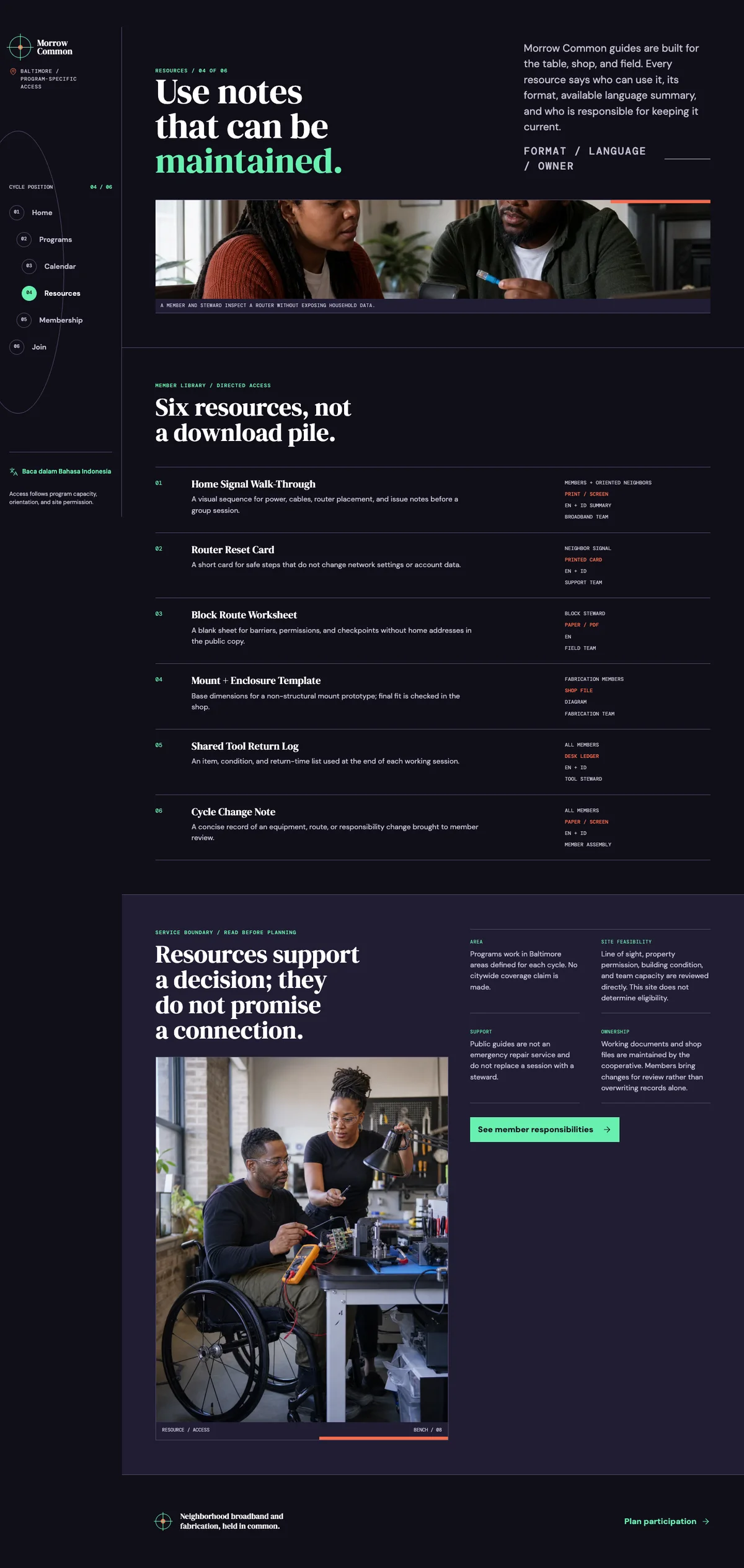 Morrow Common: Resources page