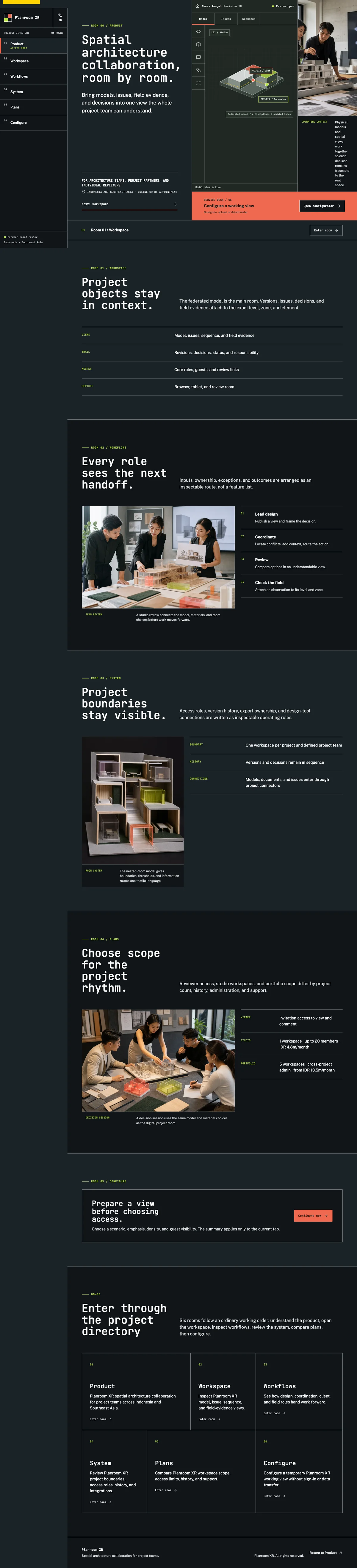 Planroom XR: Product page
