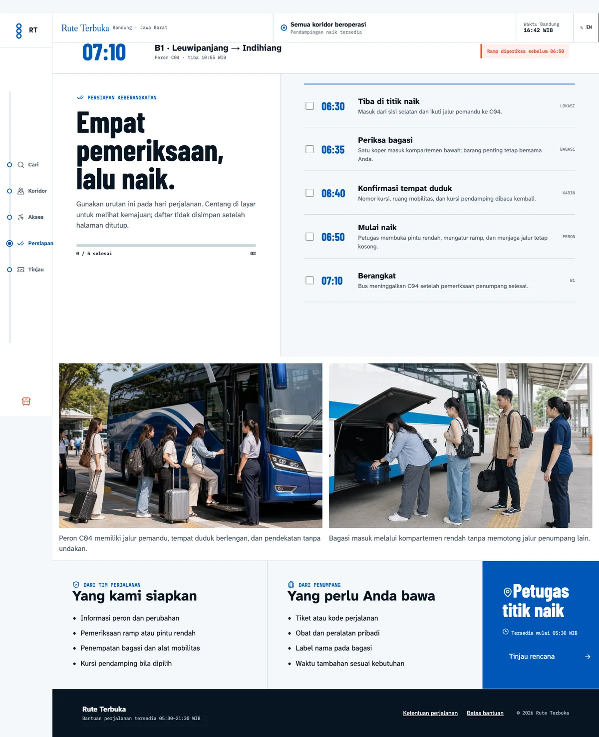 Rute Terbuka: halaman Persiapan