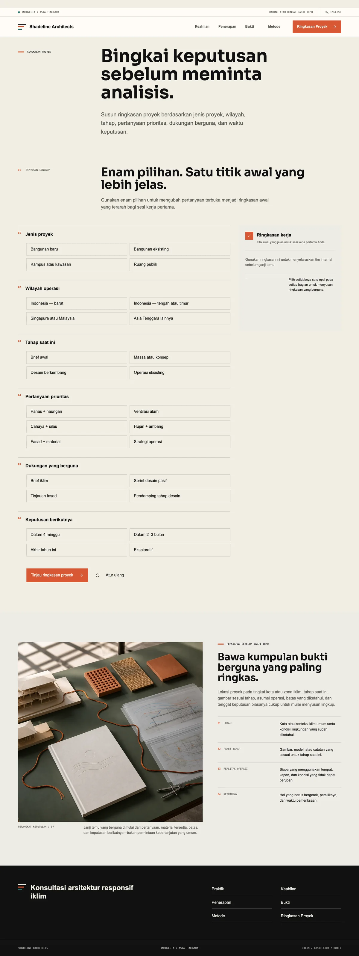 Shadeline Architects: halaman Ringkasan Proyek