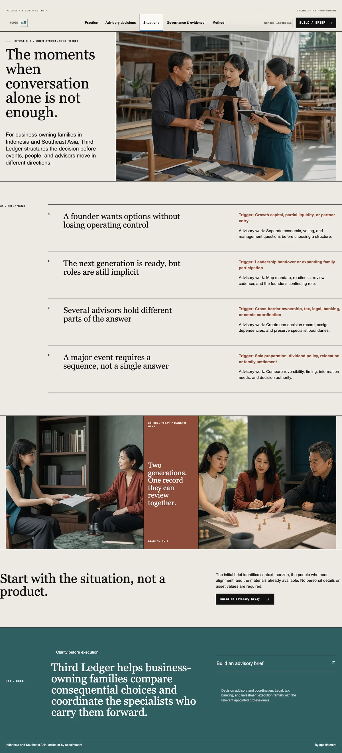Third Ledger: Situations page