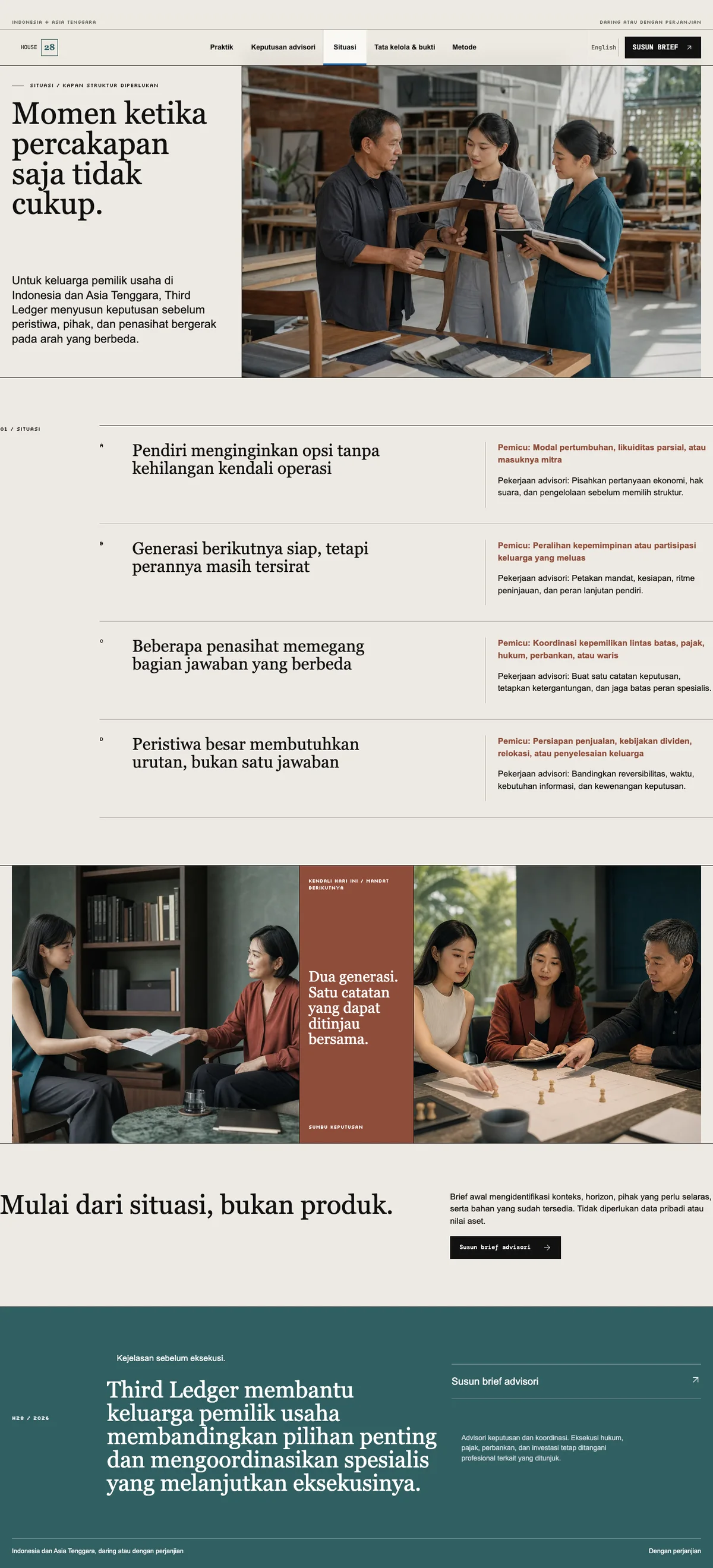 Third Ledger: halaman Situasi