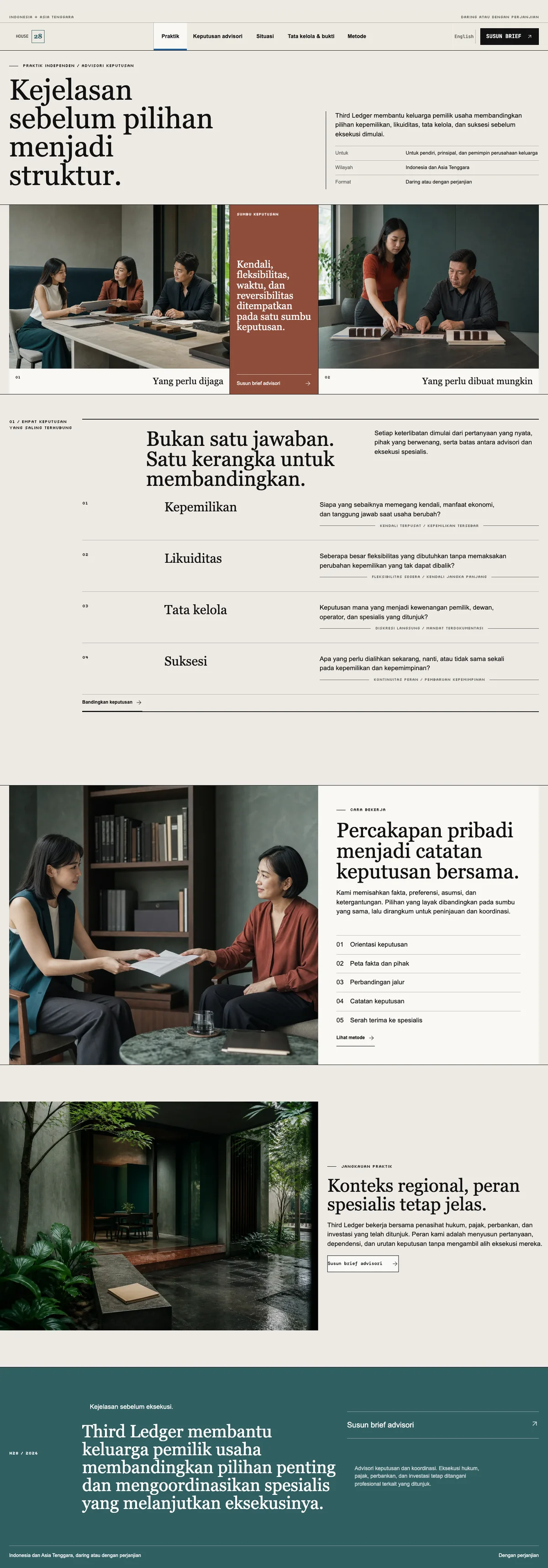 Third Ledger: halaman Praktik