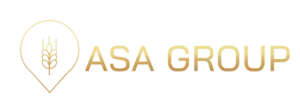 Logo resmi ASA GROUP berwarna emas