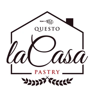 Logo resmi Questo La Casa Pastry berbentuk rumah