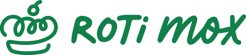 Logo resmi Roti MOX berwarna hijau